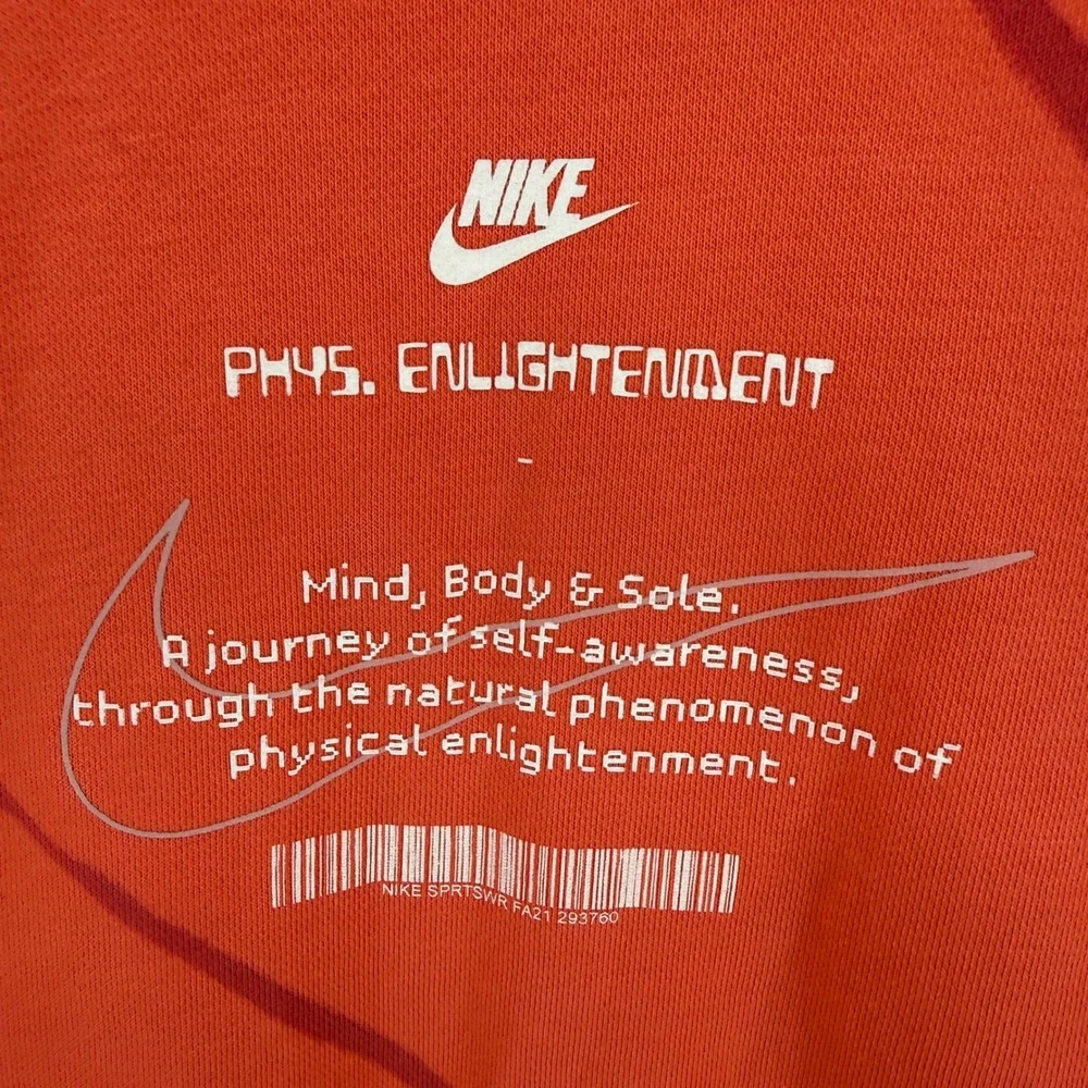 Nike Sportswear Phys Enlightenment Crewneck Sweatshirt Orange Red 2XL DO6192-814